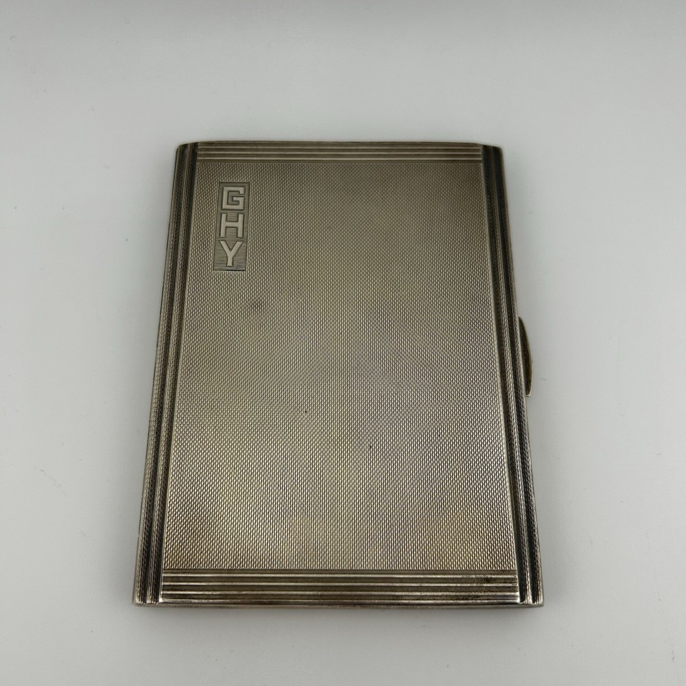 George VI Solid Sterling Silver Cigarette Case - Mappin & Webb - 1941 - 178g