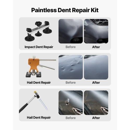 Dent Puller Kit 60 PCS Paintless Dent Removal Kit with Golden Lifter