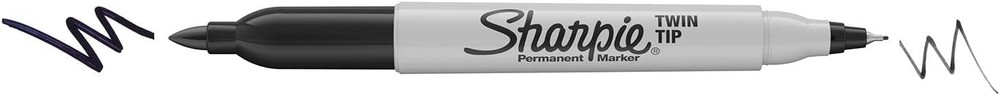 Sharpie Mini Permanent Markers With Chisel Tip Black 4 Count Black Fine Point