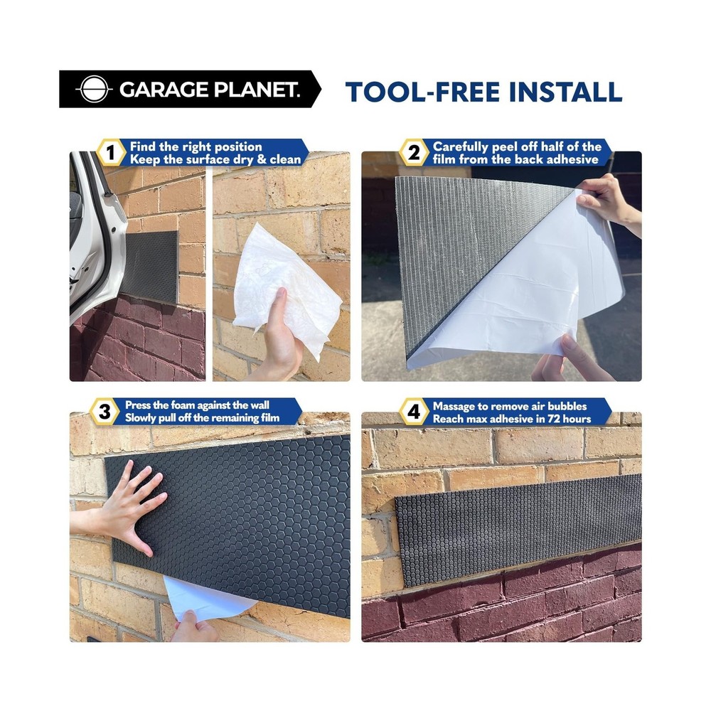 H1 Garage Wall Protector Car Door Wall Protector, Tool-Free, Designed in Aust...