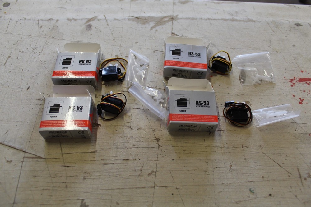 Hitec, HS-53 Feather Servos X4, New
