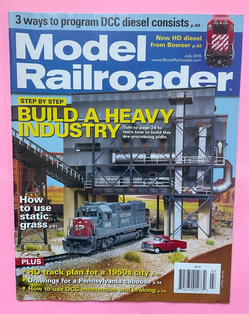 Model Railroader Magazine Jul 2016 Heavy Industry DCC Diesel Programming