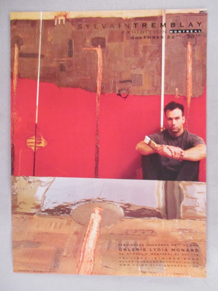Sylvain Tremblay Art Gallery Exhibit PRINT AD - 2003