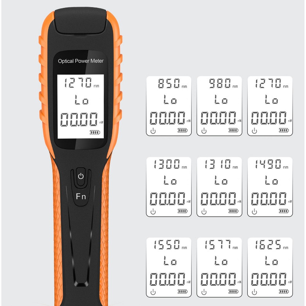 Mini Optic Fiber Cable Tester ‑50-+26dBm Handheld Optical Power Meter Support SC