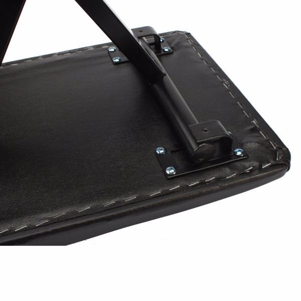 Adjustable Folding Piano Bench Stool Black – Music Keyboard Seat