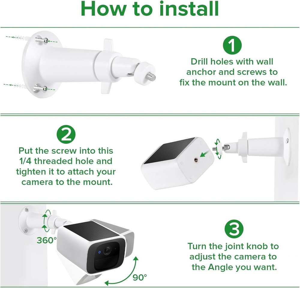 2Pack Security Camera Mounting Bracket for eufy Solocam S220/C210, eufyCam...