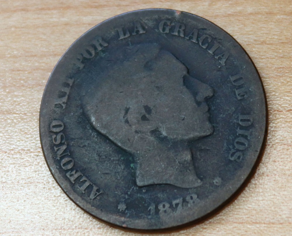 1878 Spain 10 Centimos Alfonso XII