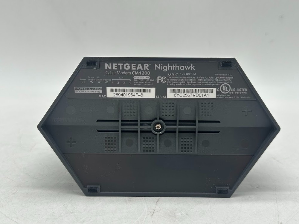 NETGEAR Nighthawk Cable Modem CM1200