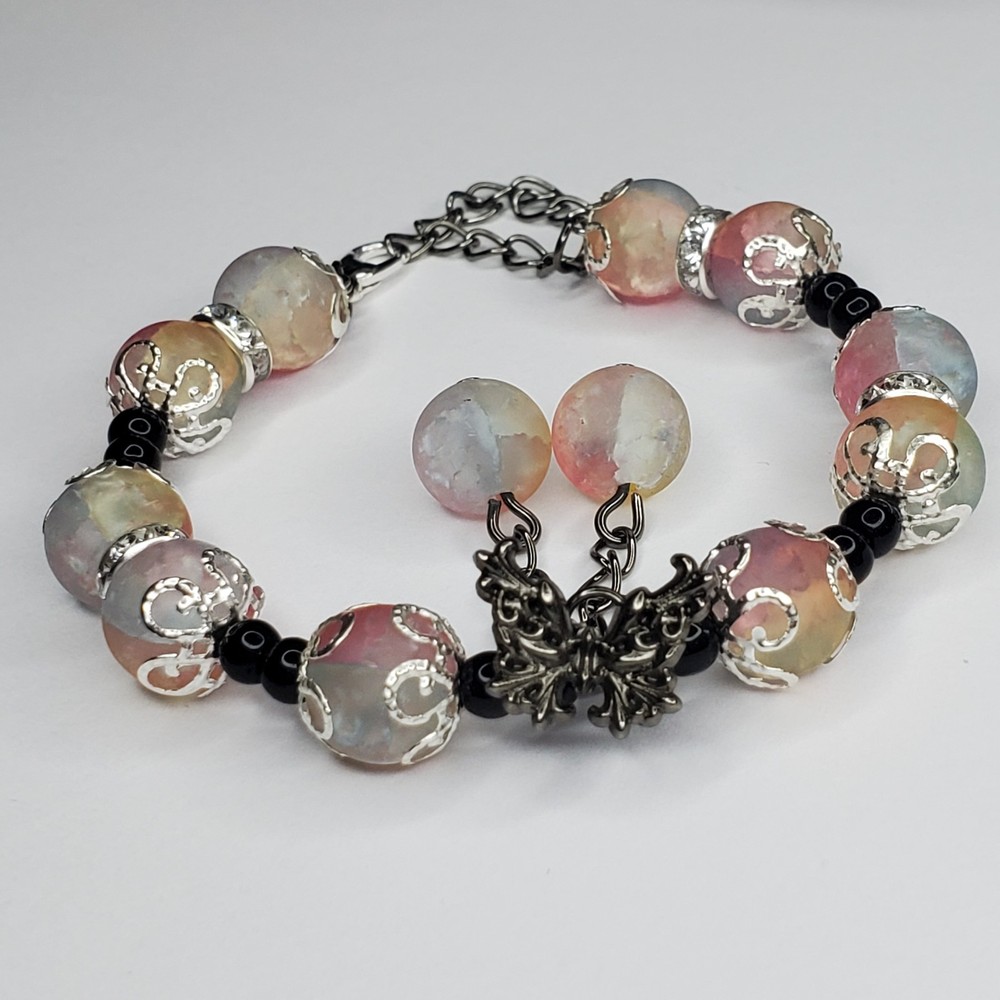 Hand crafted artisan unique gemstone bracelet