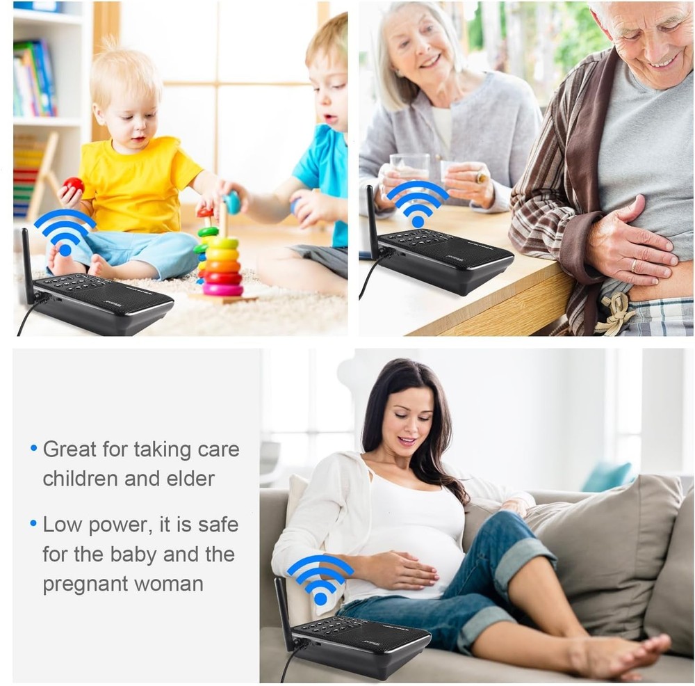 Intercoms Wireless for Home 5280 Feet Range 10 Channel 3 Code, Wireless Inter...