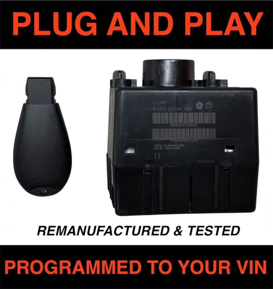 Dodge Chrysler Jeep Wireless Ignition Switch Module +Key 68105738 VIN PROGRAMMED