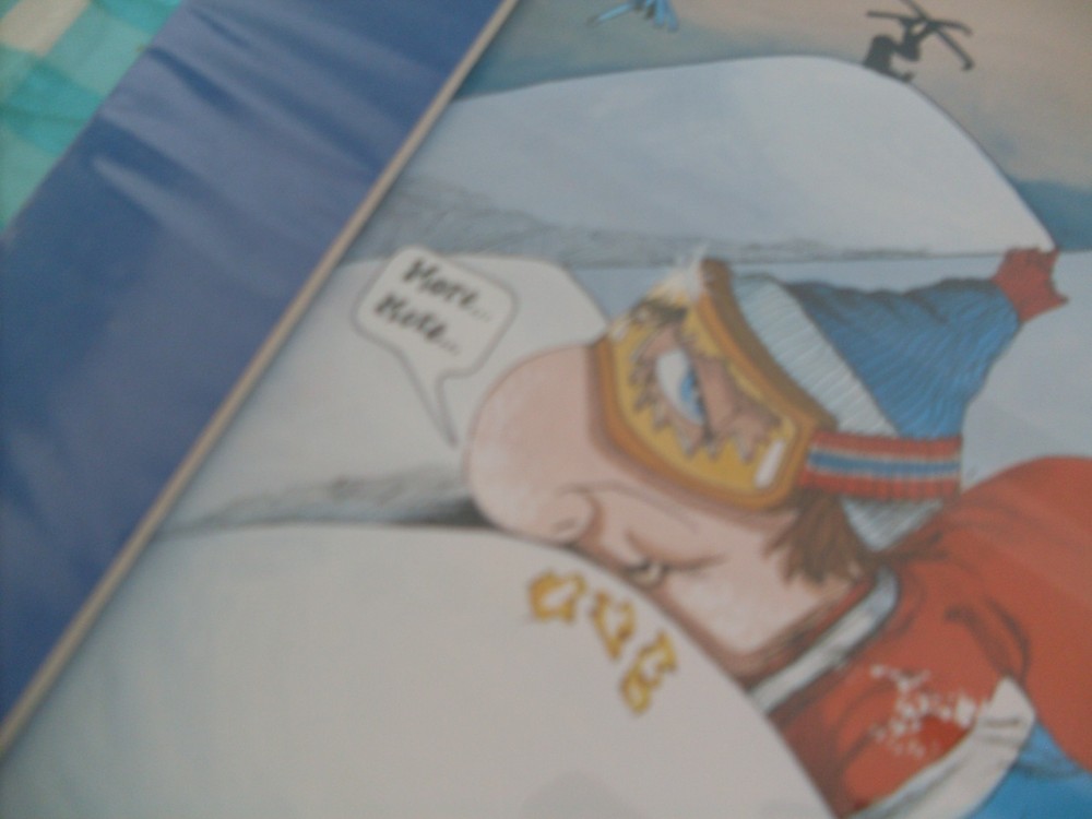Moguls Cartoon Comic Vintage Skiing / Artist Peter
