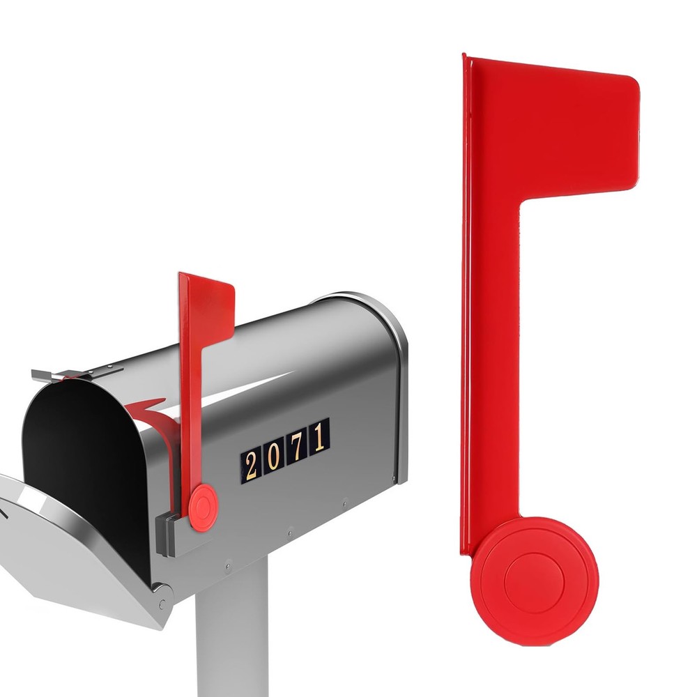 Mailbox Flag Replacement Red Metal Mailbox Flag for Outgoing Mailboxes