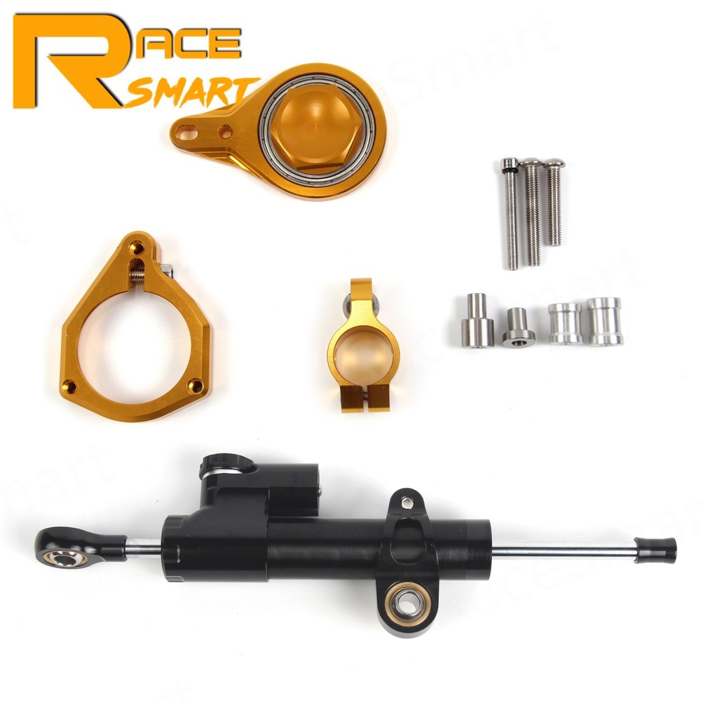 For BMW S1000RR 2009-2013 Steering Damper Stabilizer + Bracket Mount Support Kit