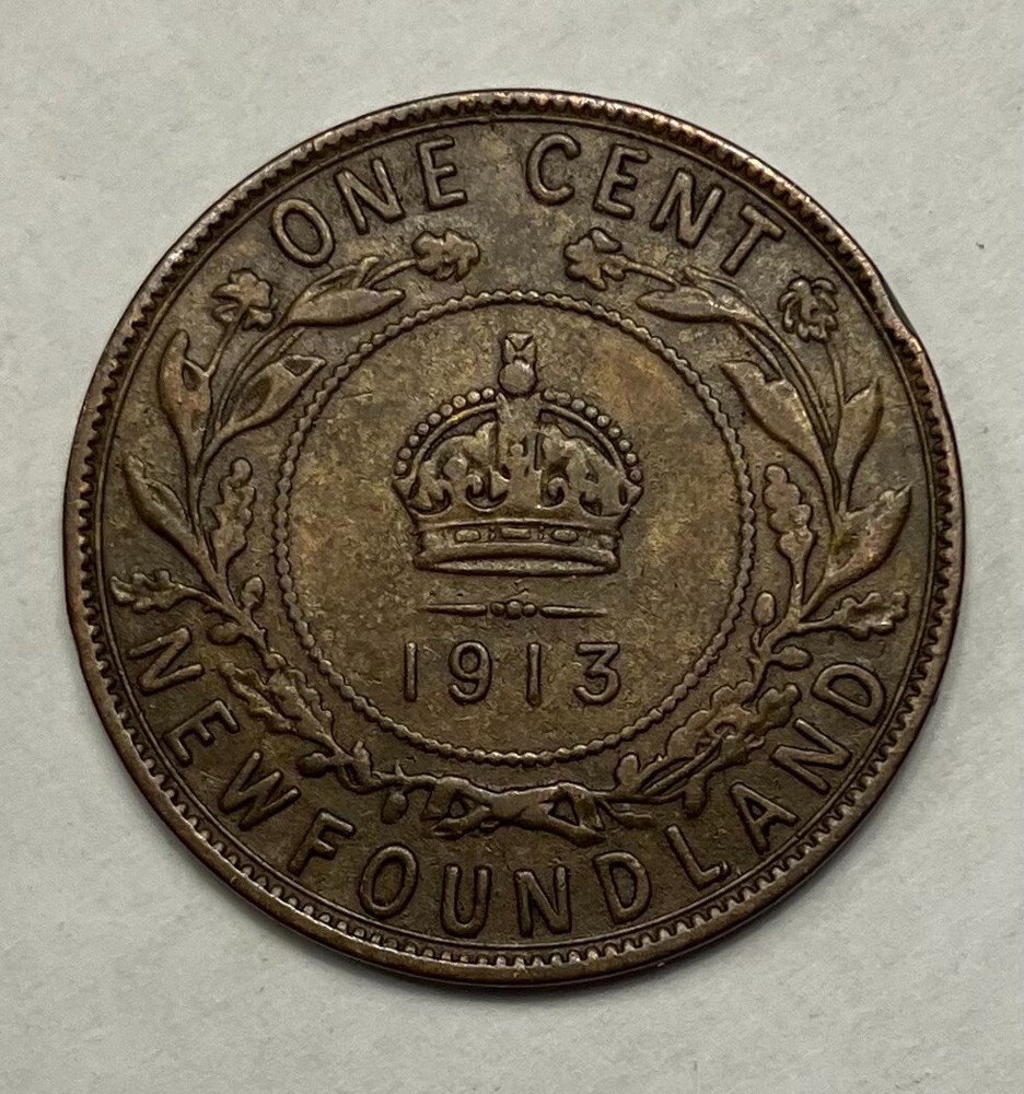 1913 Newfoundland Large One Cent Penny