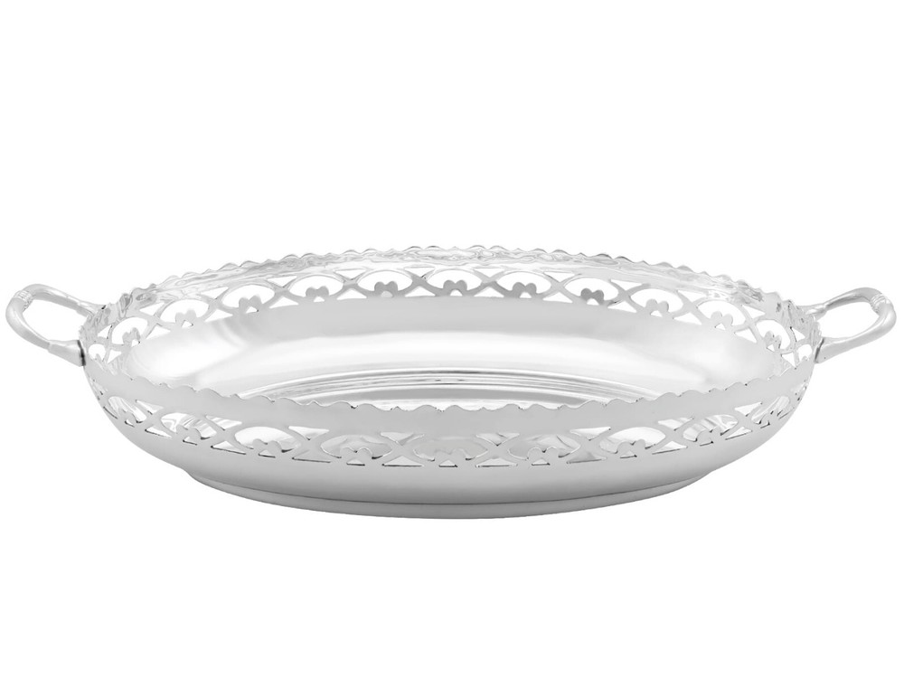 Antique George V Sterling Silver Bread Dish