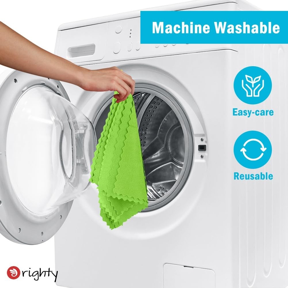 Orighty Microfiber Cleaning Cloth, 24 Pack Highly Absorbent 24 Pack, Green