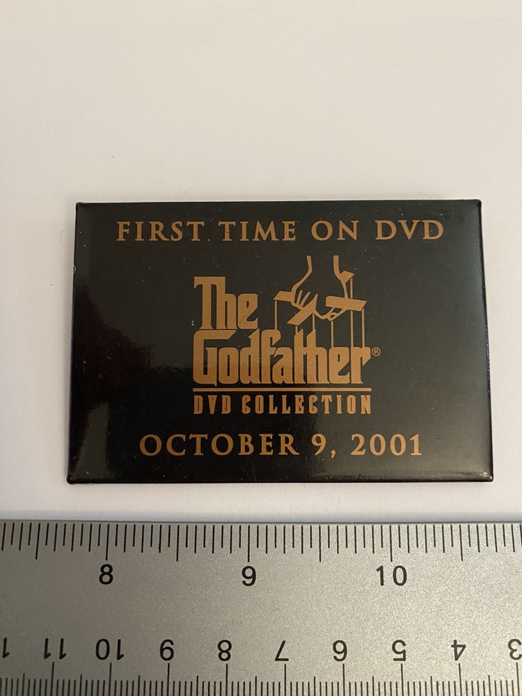 The Godfather First Time On DVD Pin Back Button P137
