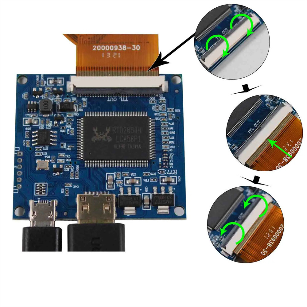 8" AT080TN64 800X480 LCD Screen and mini HD-MI Controller Board