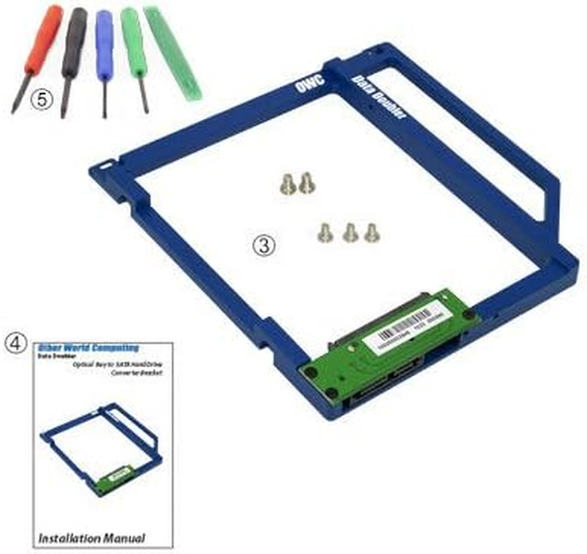 Data Doubler, Optical to SATA HD Converter Bracket Solution for Mac Laptops, (DD