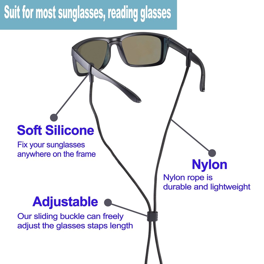 Sunglass Strap, Eyeglasses String Holder Straps Standard, 5pcs Multi Color