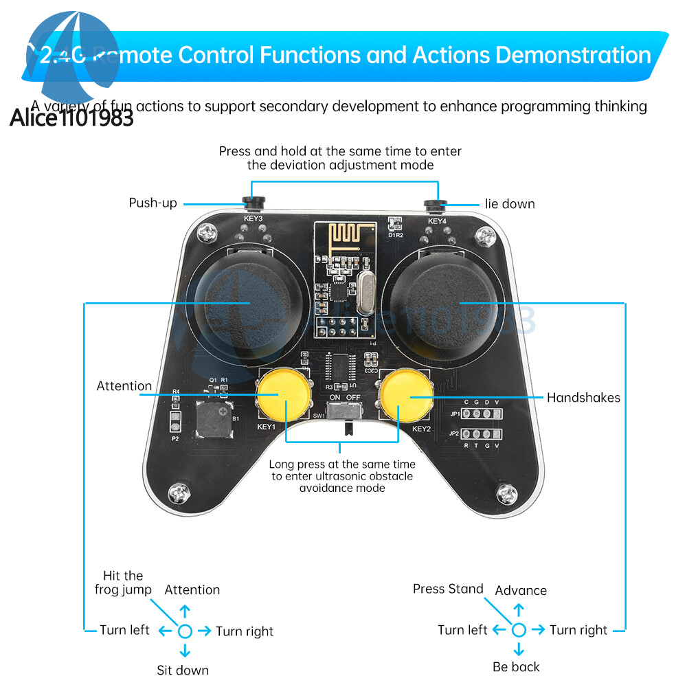 Intelligent Programming Quadruped Robot Bionic Mechanical Dog Kit Remote Control