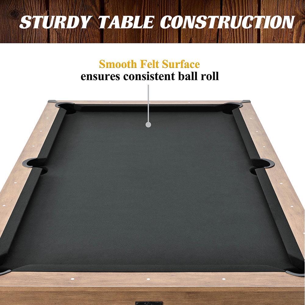 7' Drop Pocket Pool Table - Standard Size Billiard Table - Stylish and Modern