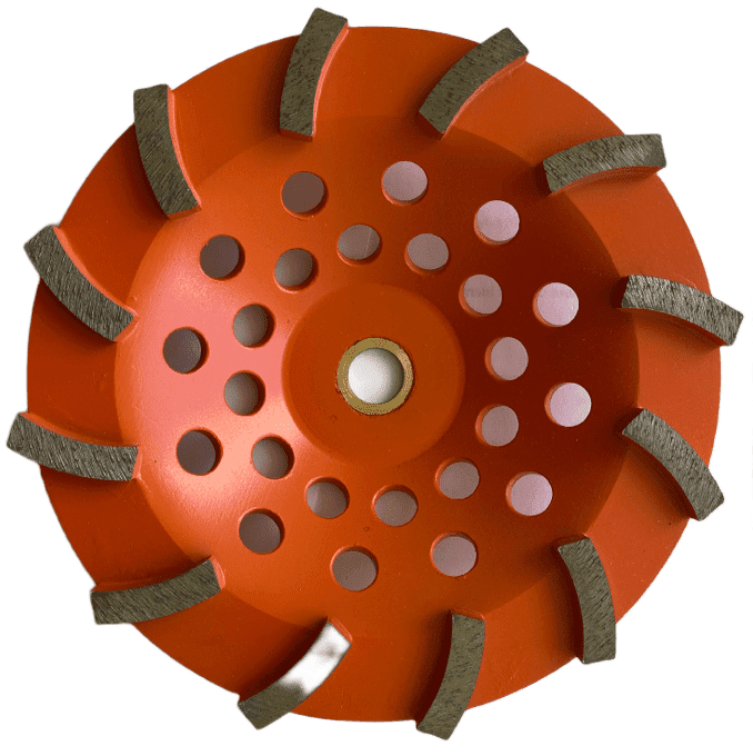 7" Grinding Wheel Disc For Concrete Stone Grinders 12 Diamond Segment 7/8" Arbor