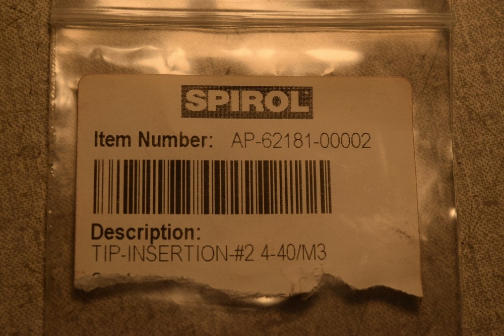 Spirol AP-62181-00002 Tip Insertion #2 4-40/M3