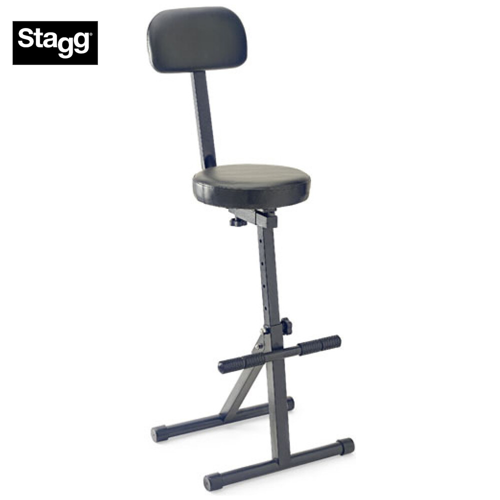 Stagg MT-300 BK Professional Multi-Purpose Musician's High Throne w/ Backrest