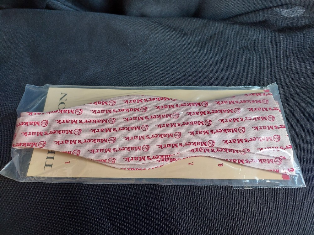 Makers Mark Whiskey Bow tie. NEW