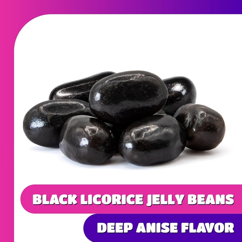 Black Licorice Jelly Beans - 2 Pound Pack