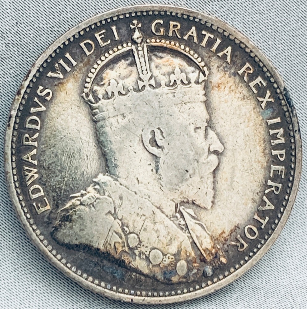 1905 Canada 25 Cents Silver Coin