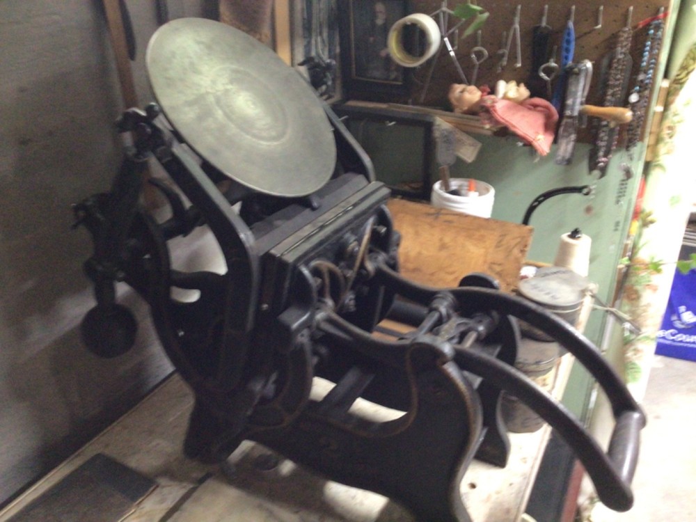 letterpress press 6x9 chase Daughaday improved model 2 printing press