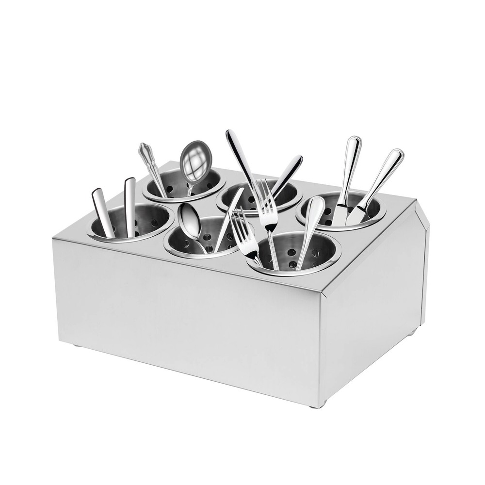 Kitchen Utensil Holder Organizer Container Spoon Fork Flatware Storage 6/8 Hole