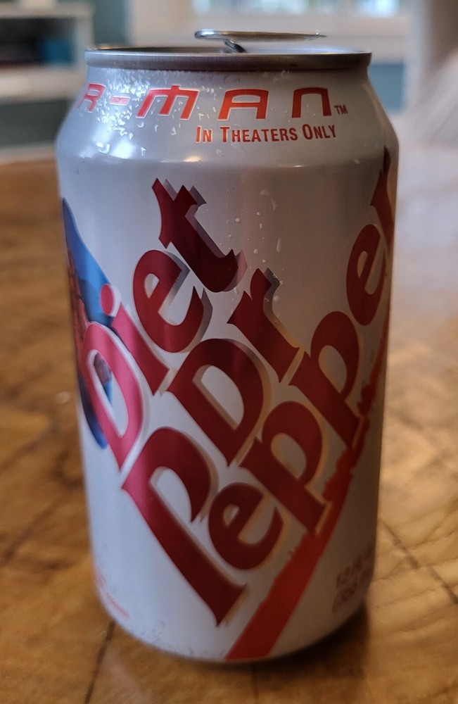 Diet Dr. Pepper Spiderman 12 oz Can 2002 Empty