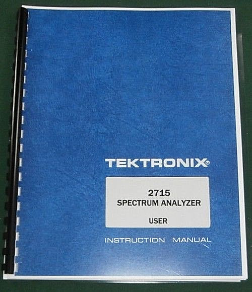 Tektronix 2715 User Manual: Comb Bound & Protective Covers