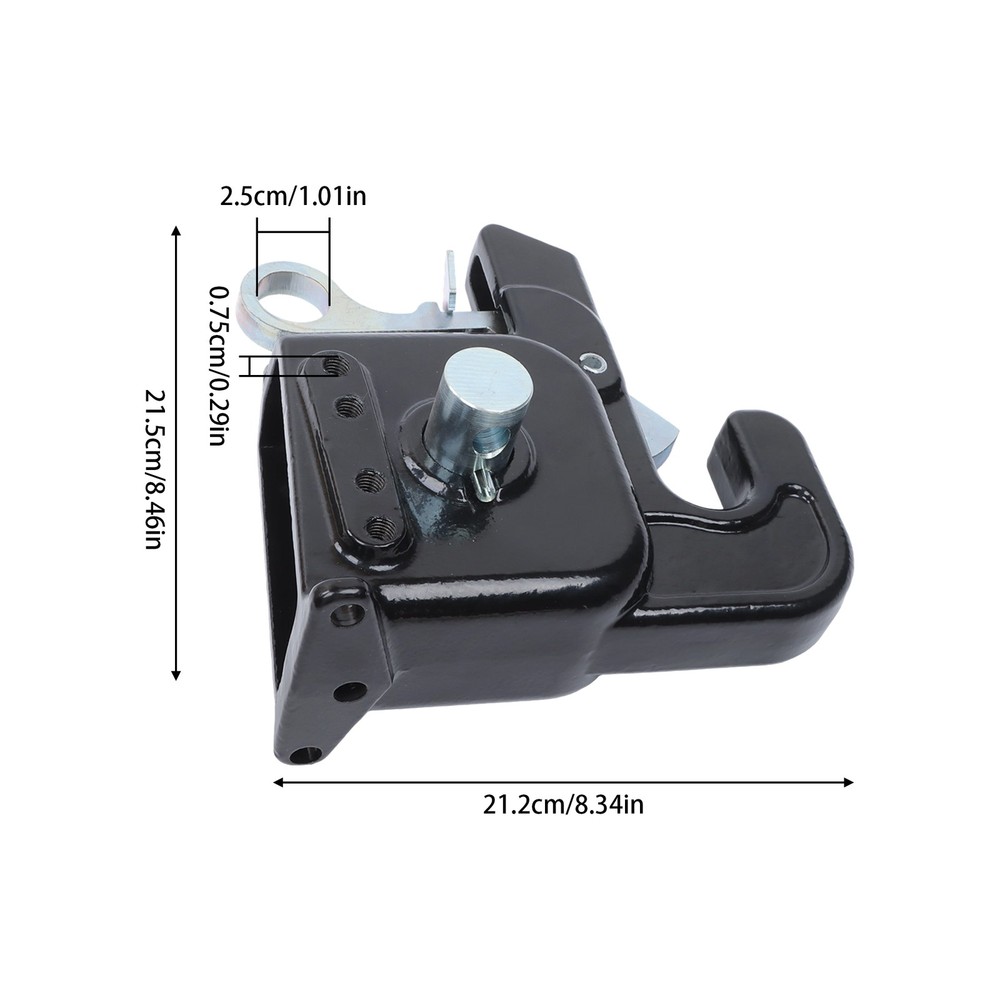 Black Quick Hitch w/Stabilizer Bar for Category 1 Tractors/Implement Easy Change