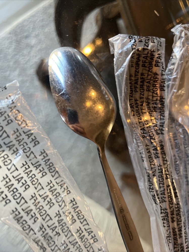 Haddon Hall MCM Modern Stainless Silverware Flatware Oval Soup Spoons Japan