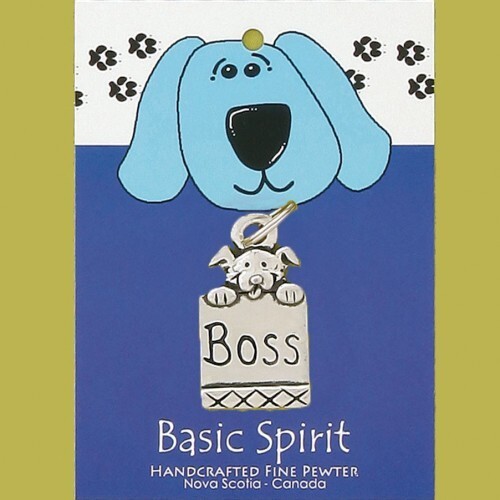 Funny Pewter Dog Tag- "BOSS" by Basic Spirit
