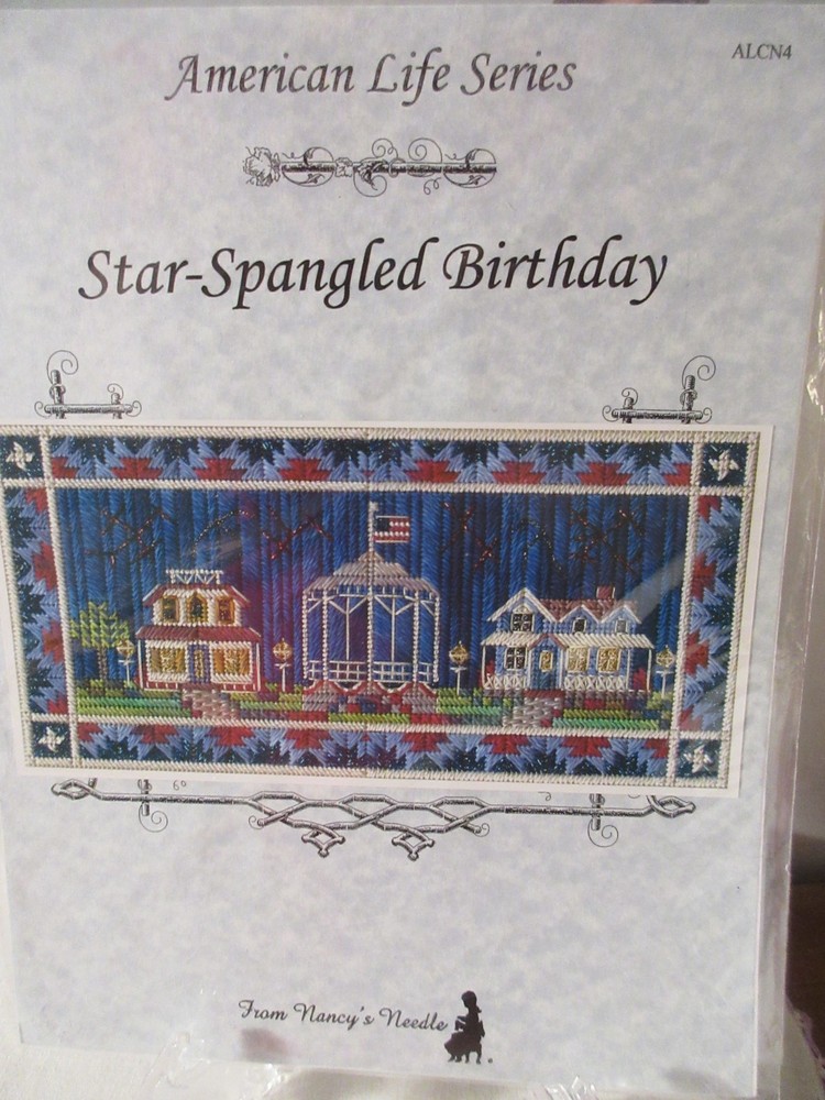 Nancy's Needle STAR-SPANGLED BIRTHDAY Needlepoint/Counted Thread Pattern