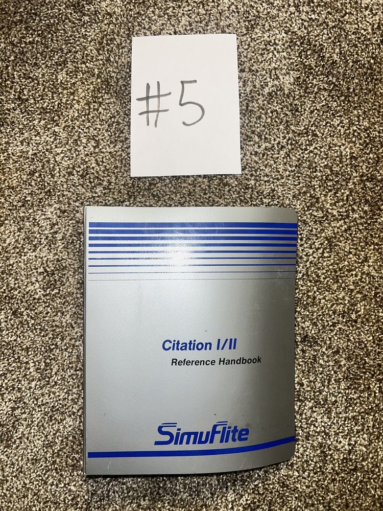 SimuFlite Citation 1/2  Reference Handbook May 1987 (05/87)