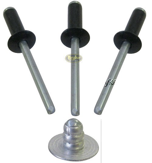 Multi Grip Small Head Black Rivets Pop Rivet 50ct 3/16" Fasteners Multi-Grip