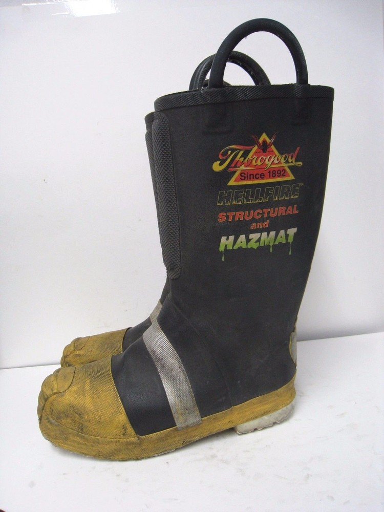 Thorogood Structural Hazmat Steel Toe Firefighter Fire Boots size 8 Medium