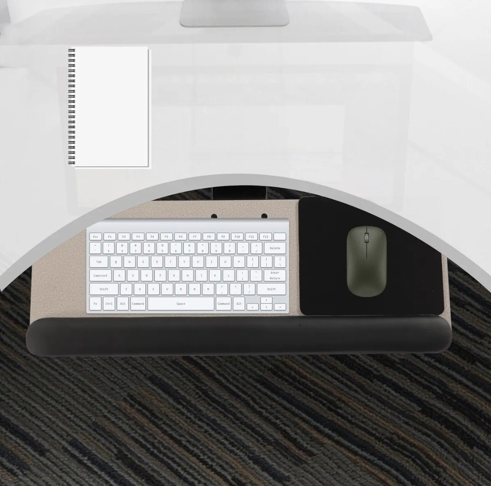 Adjustable Keyboard Tray Ergonomic Design Under Desk Mount Mouse Platform Tray