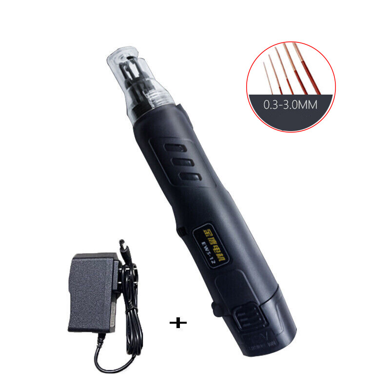 0.3-3mm Handheld Enameled Wire Stripping Machine Wire Stripper Cutter+1xBattery