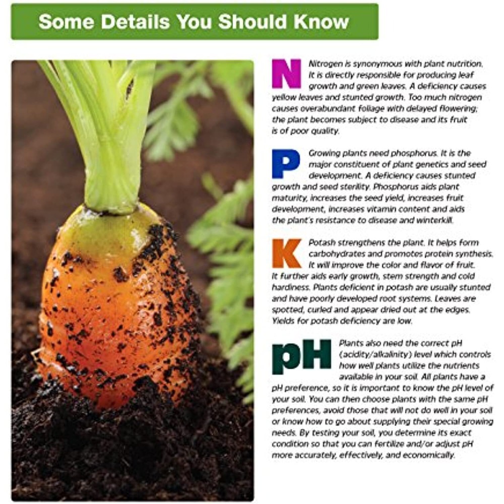 Luster Leaf 1601 Rapitest Test Kit for Soil pH, Nitrogen, Phosphorous and