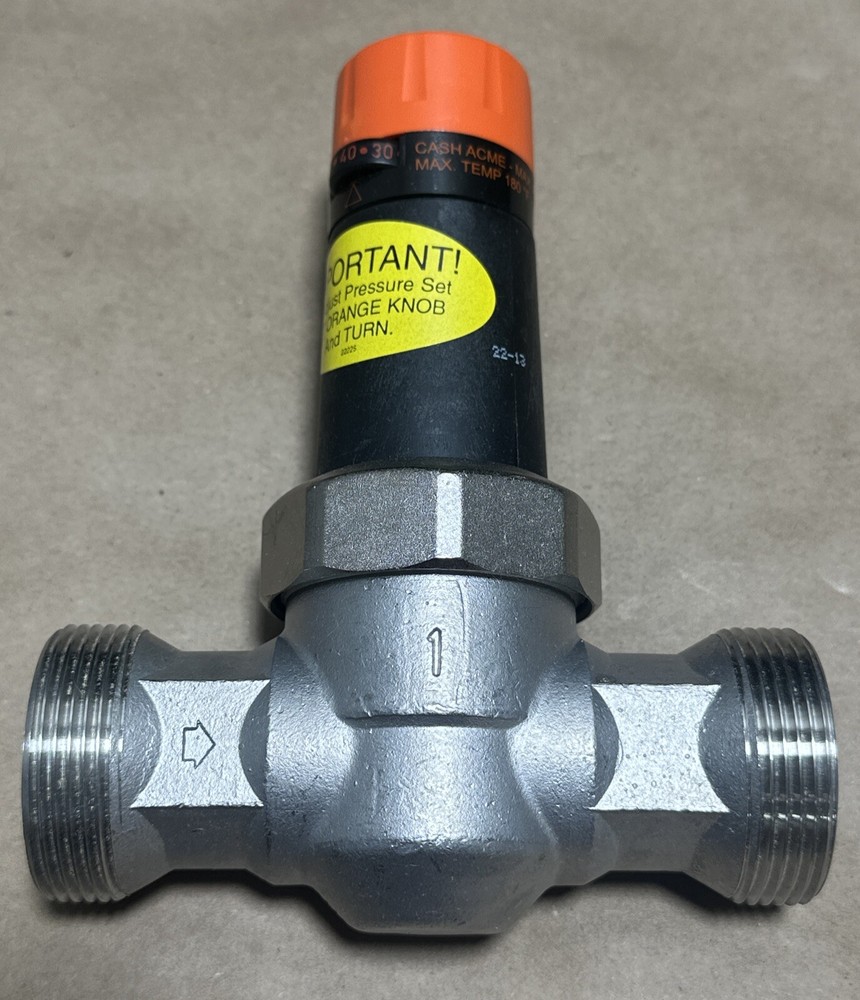 NEW OPEN BOX- Cash Acme EB25-DU Pressure Reducing Valve Double Union Sweat 1”