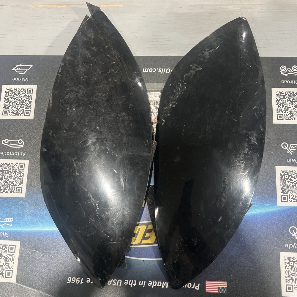 Black Headlight Covers Fits Arctic Cat Sabercat Firecat Used Black