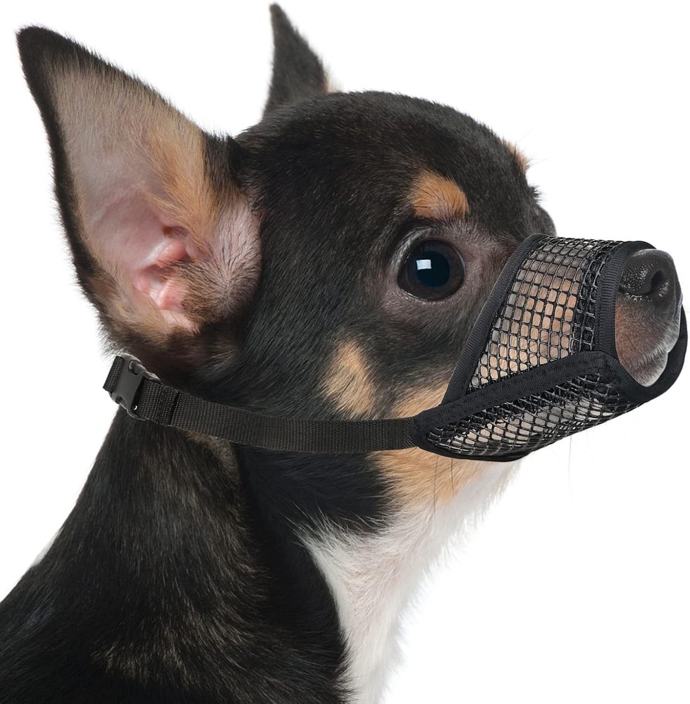 Lightweight Mesh Muzzle for Dog Training & Grooming - Snout Sizes XXS to L